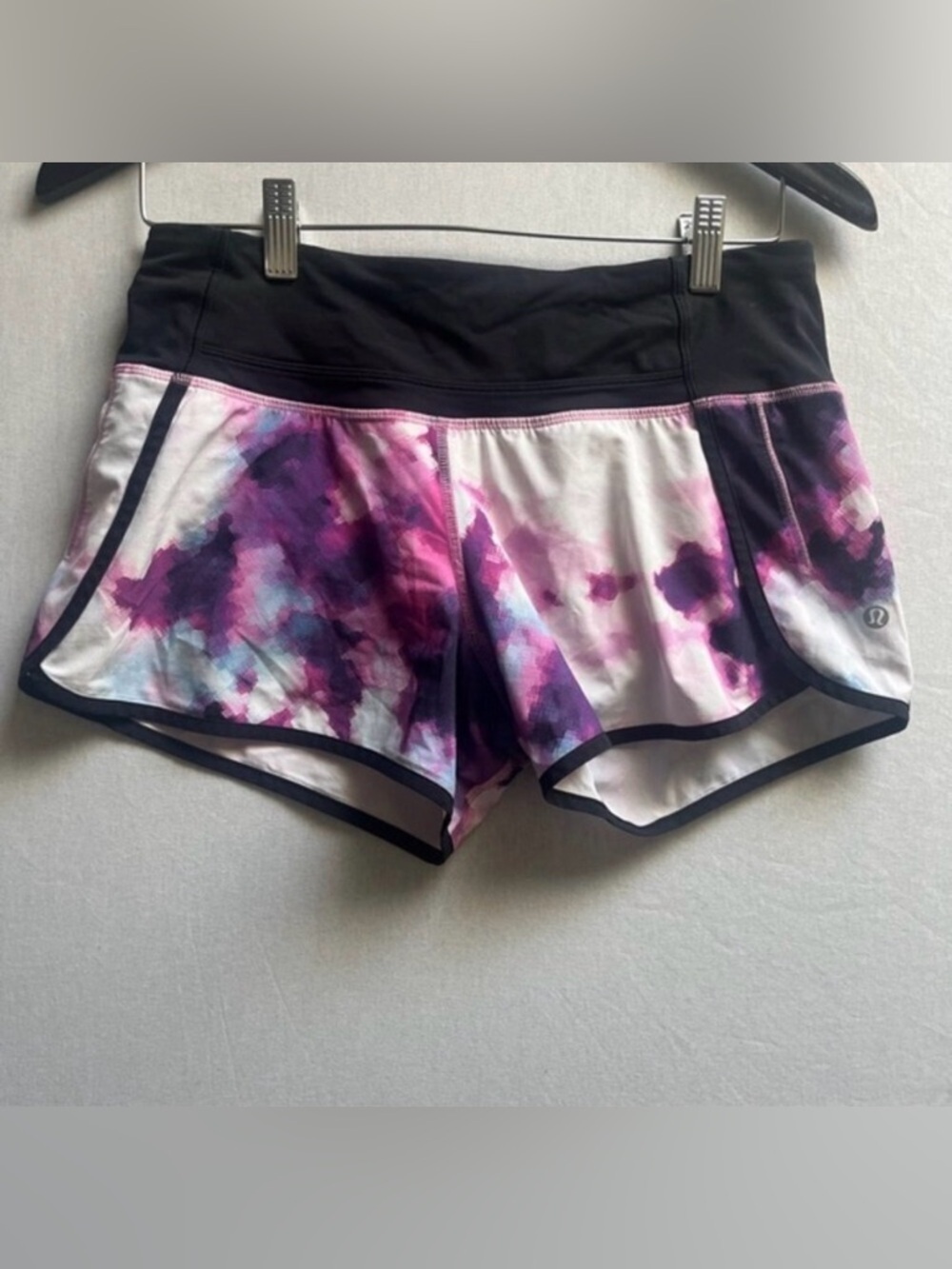 Lululemon Speed Up Purple White Tie Dye Running Shorts 4